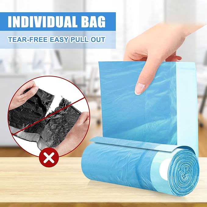 4 Gallon Trash Bags Drawstring 100 Count, JUKFITA Strong Small Garbage Bags - Image 3