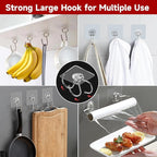 12 Pack Large Adhesive Hooks for 44 lb Hanging Heavy Duty, Self Adhesive Sticky - Image 5