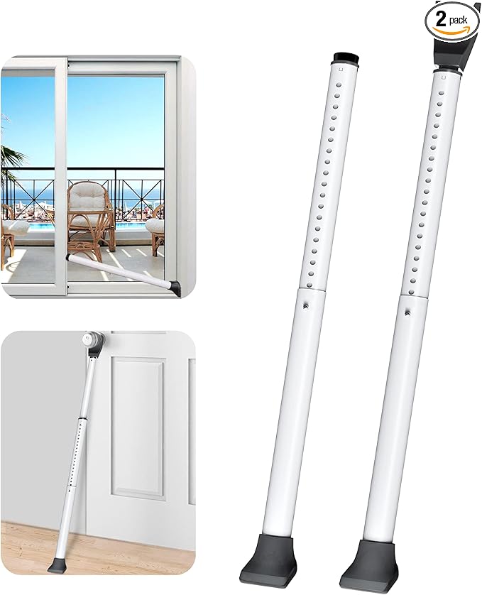 AceMining Upgraded Door Security Bar & Sliding Patio Bar, Heavy Duty Stoppers by AceMining