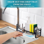 VANTEN Kitchen Sink Caddy Sponge Holder Organizer, Sink Tray Drainer Rack - Image 3
