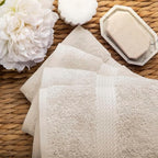 SUPERIOR Egyptian Cotton Pile Hand Towel Set of 4, Ultra Soft Luxury Towels - Image 8