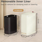 Small Bathroom Trash Can with Air Freshener Soft Close Lid, 6 Liter/ 1.6 Gallon - Image 6