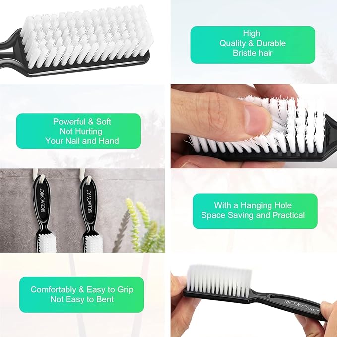 NICEMOVIC 20 Pcs Nail Brush for Cleaning Fingernails, Handle Grip Scrubber Brush - Image 5