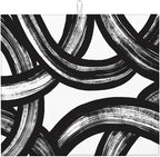 Black and White Abstract Curved Dish Drying Mats, Absorbent Microfiber Modern by Unknown
