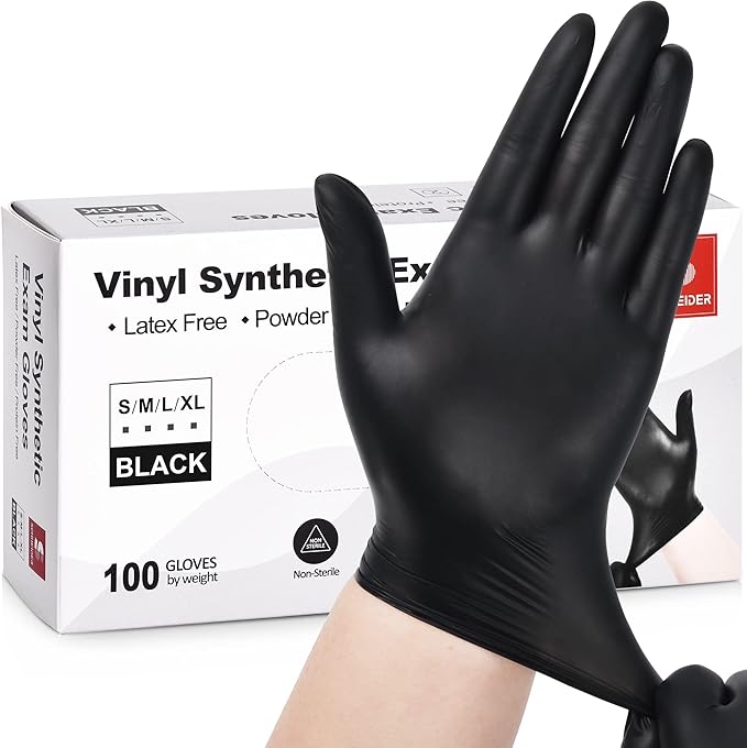 Schneider Vinyl Synthetic Exam Gloves, 4 Mil, Latex Free Disposable Gloves by Schneider