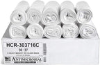 Aluf Plastics High Density Trash Bags, 30 Gallon, 16 Micron, by AlufPlastics