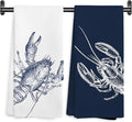 Vintage Lobster Coastal Beach Kitchen Towels, Nautical Dish Tea Towel Drying by Unknown