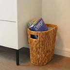 PINXIURY Bathroom Wicker Trash Can Handwoven Wicker Waste Basket - Image 5