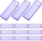 Maitys 12 Pcs Clear Drawer Organizer 9 x 3 x 2 Inches Plastic Rectangle Trays by Maitys