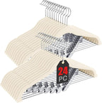 Korpai 24-Pack Beige Velvet Hangers by DoWhatYouWanttoDo