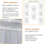 4pcs 3-pockets Wall Hanging Storage Bag, Bedside Caddy Organizer Bags, Bed - Image 6