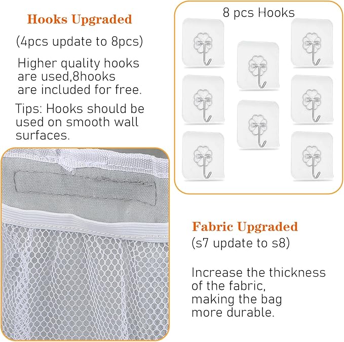 4pcs 3-pockets Wall Hanging Storage Bag, Bedside Caddy Organizer Bags, Bed - Image 6