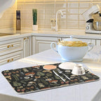 Mushroom Fern Leaves Berry Dish Drying Mat - Image 6