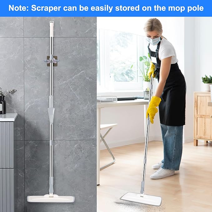 Microfiber Mop for Cleaning Floors, 55 Inch Extendable Flat Mop - Image 7