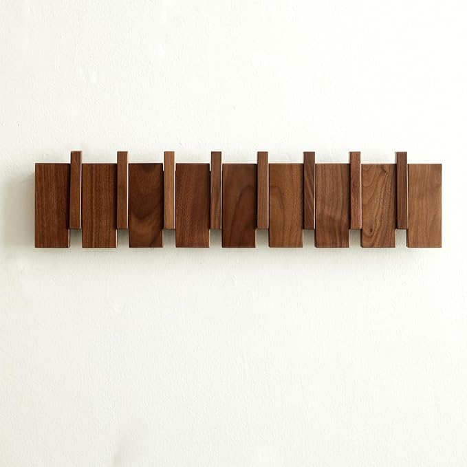 Wood Coat Rack Wall Mount, Coat Hooks Hanger Wall Mounted, Heavy Duty Wall Coat by WelcometoQuellance