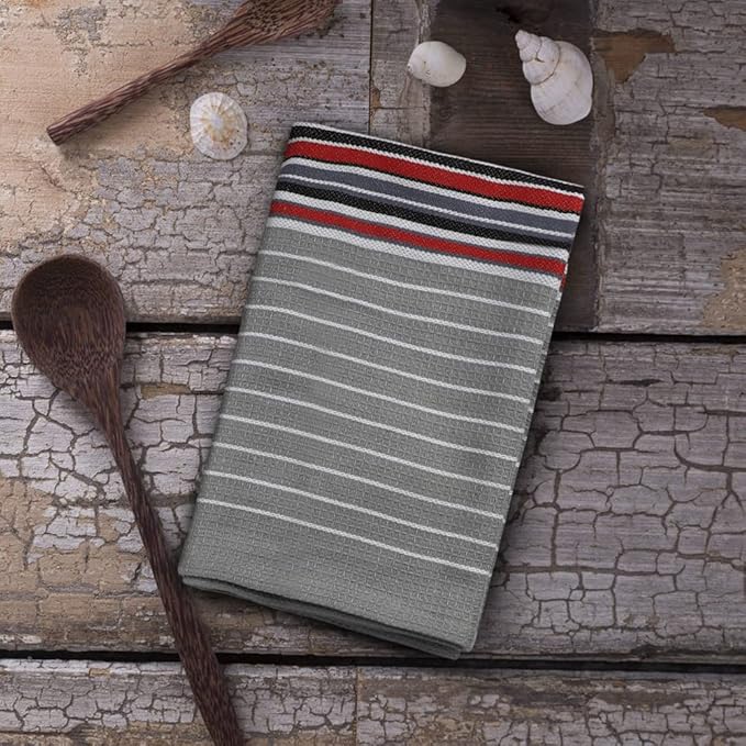 Urban Villa Kitchen Towels Waffle Stripes Dish Towels - Image 4