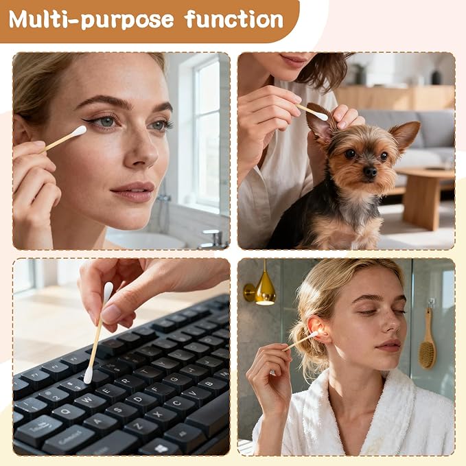 100 PCS Travel Size Cotton Swabs - Image 5
