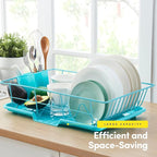 Space-Saving 3-Piece Dish Drainer Rack Set: Efficient Kitchen Organizer - Image 3