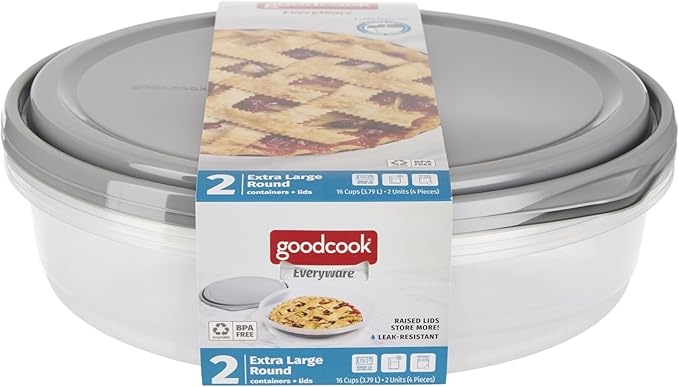 GoodCook EveryWare Extra Large 12 inch Round Container 2 pack, BPA Free - Image 8
