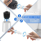 Toilet Brush and Holder Set, 2 Pack Long Handle Non-Slip Grip Toilet Bowl Brush​ - Image 6