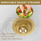 Kitchen Sink Drain Gold Sink Drain Strainer - Image 4