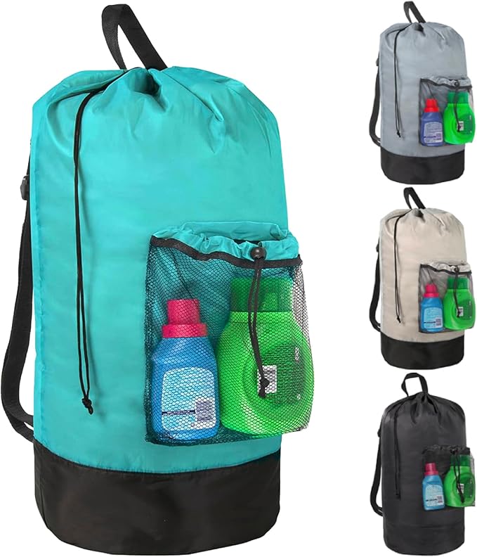 Turquoise Laundry Backpack by TrailmakerBuiltforLife%E2%80%99sAdventuresBigandSmall