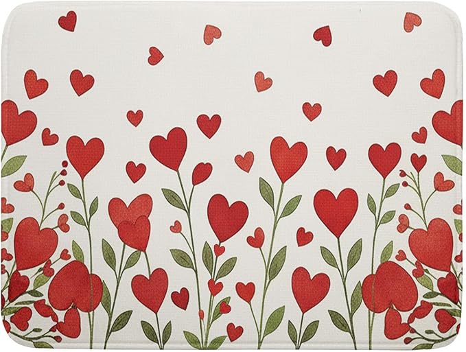 Valentine's Day Dish Drying Mat 18 x 24 Inch by APORTT