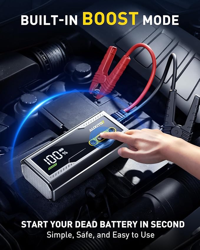 AUXITO 6000A Jump Starter, 12V Car Battery Jump Starter, Up to All Gas & 12L - Image 4