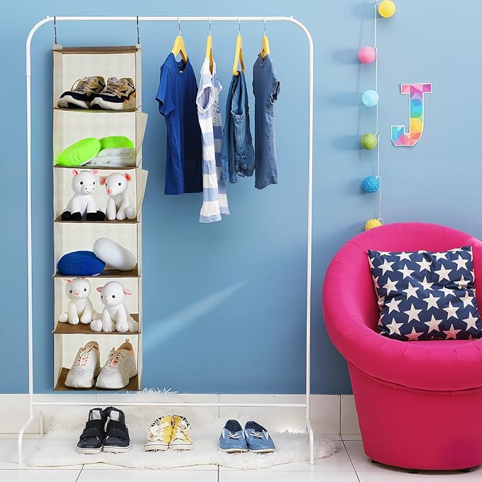 Leinuosen 6 Tier Shelf Hanging Closet Organizer Hanging Shelves - Image 6