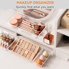 6 Pack Large Clear Plastic Drawer Organizer Trays, Acrylic Kitchen Drawer - Image 6