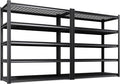 Set of 2 Garage Shelving-3000 lbs 5 Tier Storage Shelves,Adjustable Heavy Duty Metal Shelving Unit and Storage Large Wire Rack,Utility Steel Shelf for Warehouse Industrial Pantry Basement 71"x46"x18" by Unknown