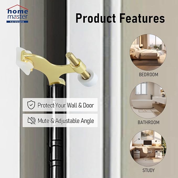 HOME MASTER HARDWARE Hinge Pin Door Stopper 12-Pack, Adjustable Deluxe Heavy - Image 8