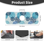 Medallion Dahlia Pinnata Floral Bobo Blue Pink Turquoise Grey Kitchen Sink - Image 2