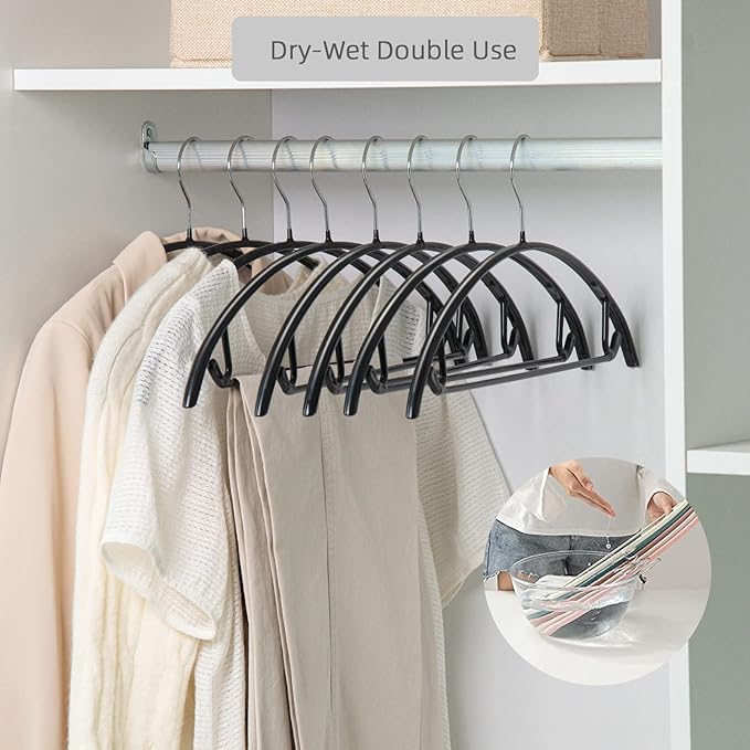 Nature Smile Non Slip PVC Coating Sweater Hangers, Dress Suit Coat Hangers - Image 5