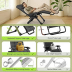 Suteck Zero Gravity Chair, Reclining Camping Lounge Chair w/Removable Cushion, Upgraded Lock and Cup Holder, Reclining Patio Chairs Folding Recliner for Indoor and Outdoor - Image 8