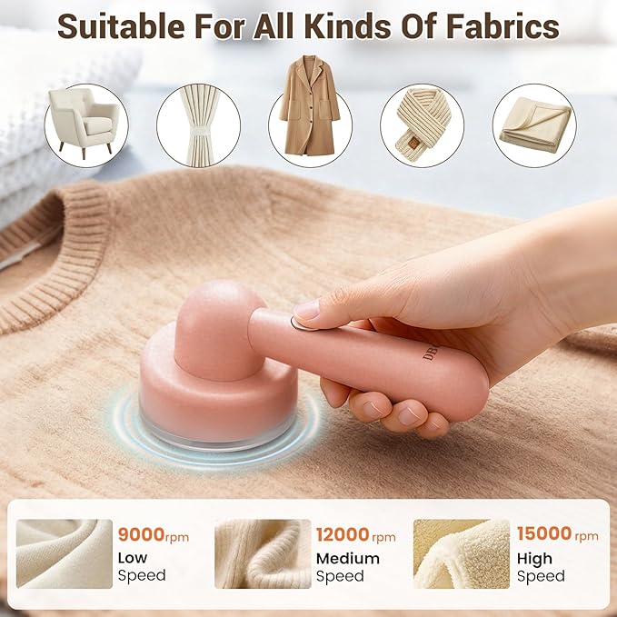 DBC Rechargeable Fabric Shaver and Lint Remover, 2.7" Sweater Shaver - Image 5