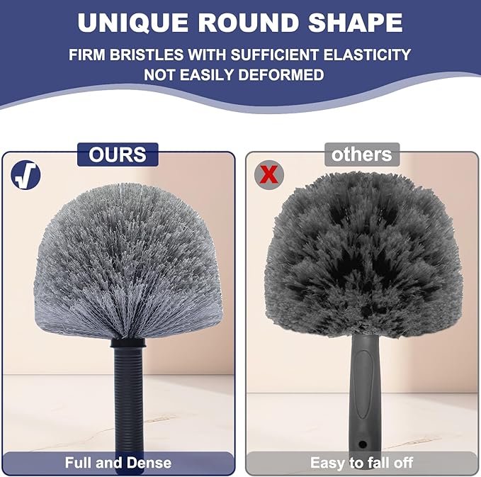 Grey Corner Cobweb Duster Head Brush - Image 3