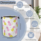 Pineapple Tropical Laundry Hamper, Dirty Clothes Laundry Basket - Image 2