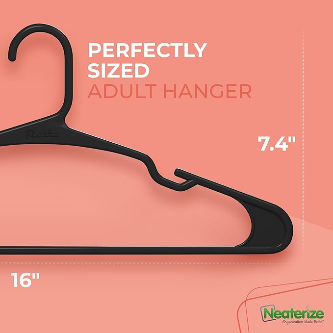 NEATERIZE Clothes Hangers Plastic 20 Pack - Image 3