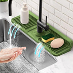 17.7'' Faucet Mat for Kitchen Sink Splash Guard Folding Kitchen Sink Faucet Mat by Snoquir