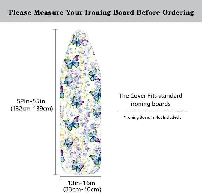 Butterfly Ironing Board Covers 16 x 54 Inch, Easy Fit Ironng Decoration Wear - Image 5