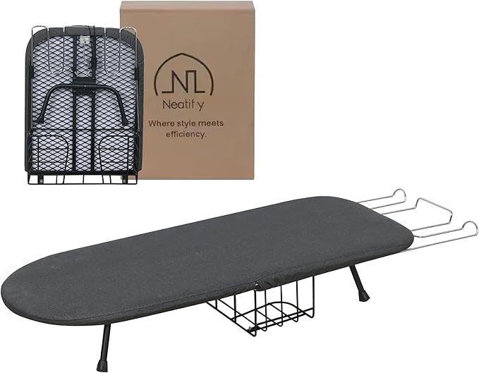 Ironing Board with Cover and Pad – Small Folding Board, Compact Tabletop by Unknown