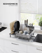 SONGMICS Large Dish Drying Rack, Expandable Dish Dryer - Image 2
