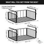 2Pack Under Shelf Basket Organizer, Adjustable Hanging Holder Storage - Image 6