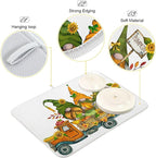 ALAZA Thanksgiving Truck with Fall Gnomes Dish Drying Mat - Image 4