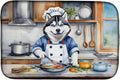 Caroline's Treasures DAC6328DDM Siberian Husky The Chef Dish Drying Mat by CarolinesTreasures