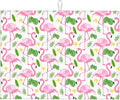 Pink Flamingo Leaf Dish Drying Mat 18x24 by indokyeyqaz
