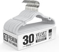 30 Pack Velvet Hanger for Shirt Pants Dresses Skirts Suits Jackets by OurModernSpace