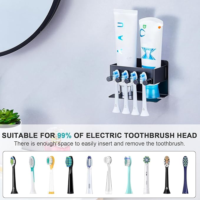 Electric Toothbrush Head Holder, Electric Toothbrush Holders Wall Mounted - Image 7