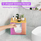 VITVITI Disposable Face Towel Holder Box, Acrylic Facial Towel Container - Image 2
